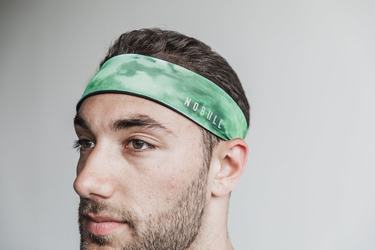 Nobull Headband 2" Tie-Dye Men's Headband Green | Australia (GQ6037)